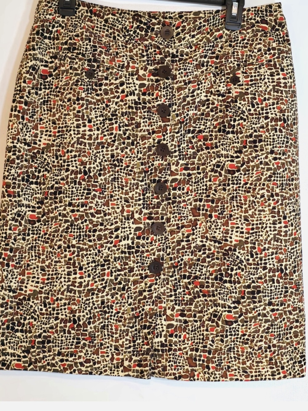 Silkland Womens Mosaic Pattern mini Skirt 100% Silk Lined Size 6